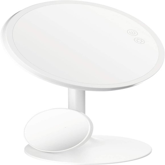 LED Lighted Makeup Mirror 1X 5X Magnification Round Shape 9" New Banyltrl NWT - Picture 1 of 10